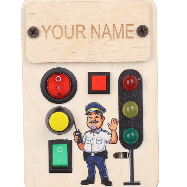 Personalised Bakiau Busy Board Mini Traffic Master